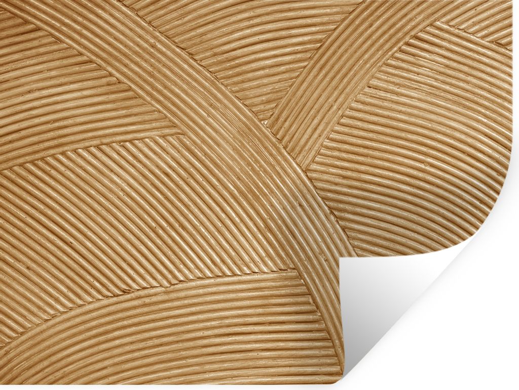 MuchoWow Wandtattoo Wandsticker Wandaufkleber Struktur - Natur - Kunst - Rattan 40x30 cm Selbstklebend und Repositionierbar - Faltenfrei