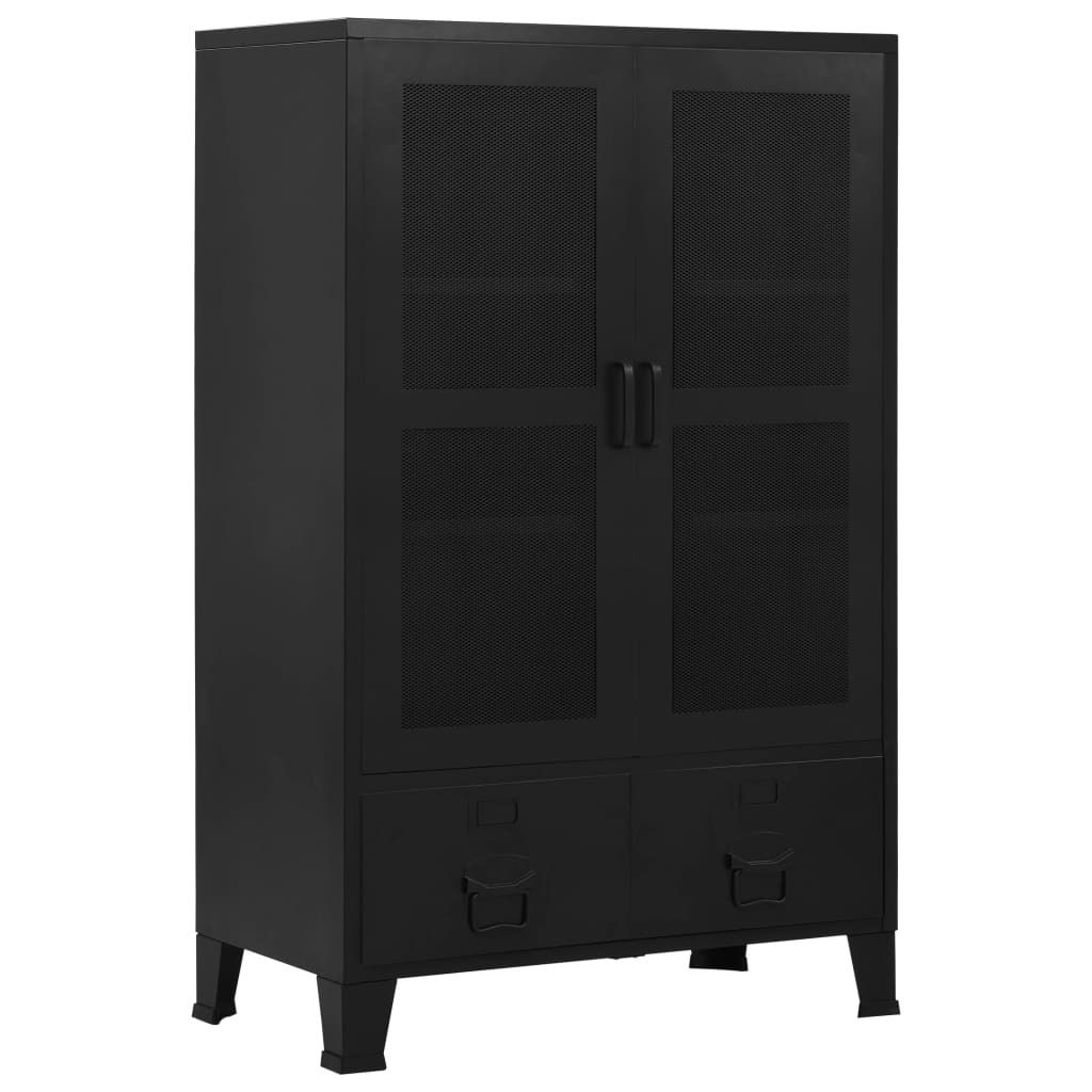 vidaXL Armoire de bureau avec portes grillagées Industriels Image du produit 