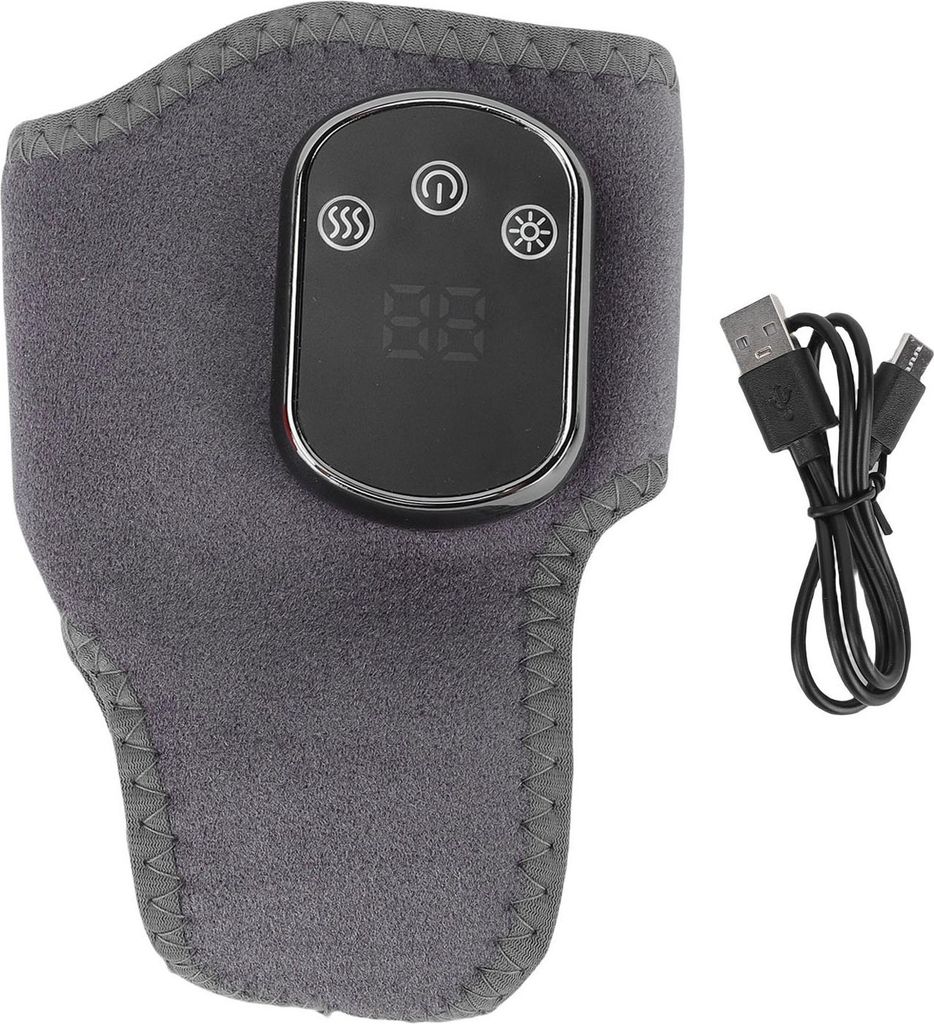 Beheizte Knöchelbandage, wiederaufladbar, 5 Gänge, Temperatur, 3 Stufen, Vibration, verstellbarer Wickelwärmer