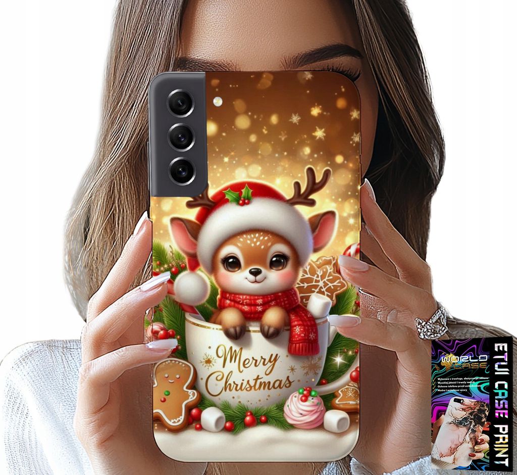Hülle Für Samsung Galaxy S22 Plus - Süsses Rentier-Weihnachtsmuster
