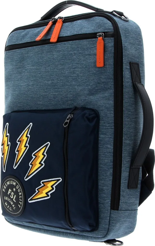 Fossil Buckner Sac à Dos Ordinateur Portable Bleu Multicolore en Toile - 2
