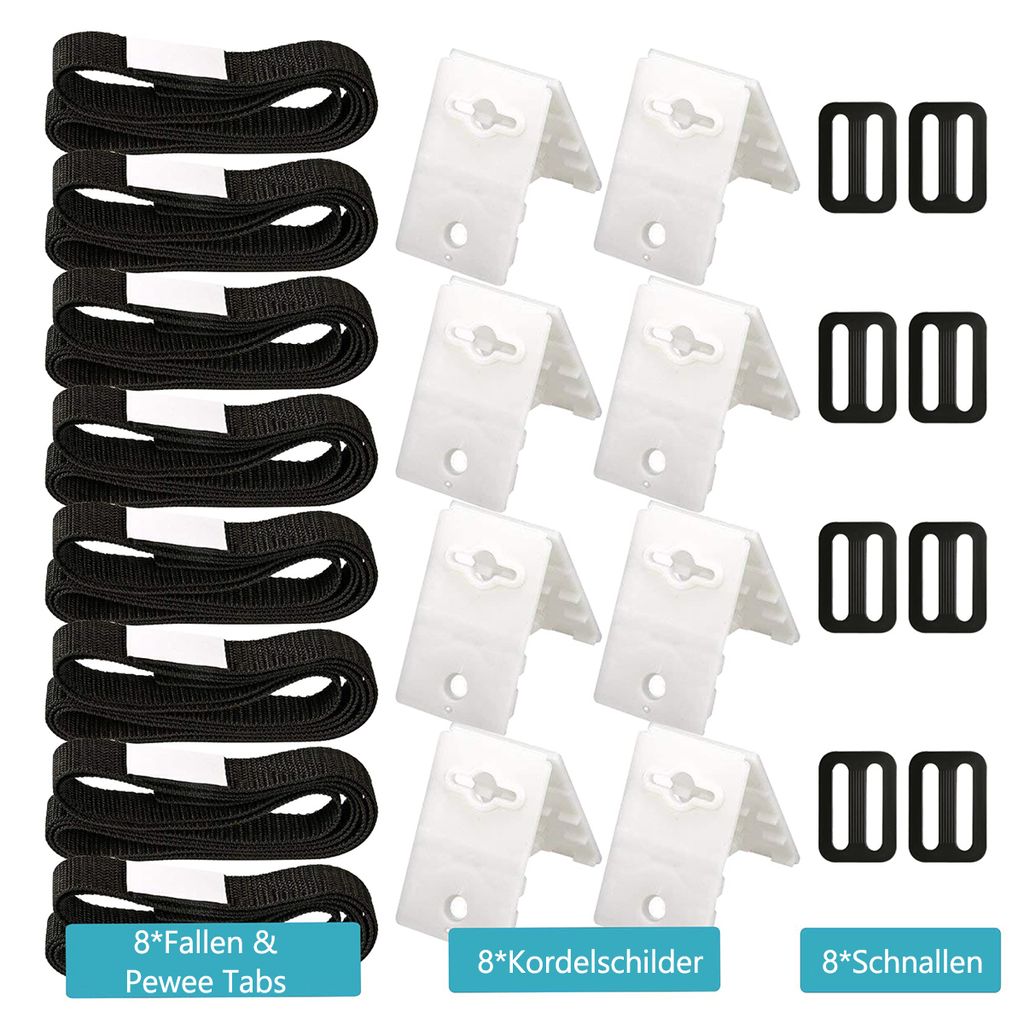 8er Set Befestigungsbänder und Klammern für Poolabdeckungen, Ersatzteile für Aufrollsystem, flexibel kürzbar, 1,80m Haltebänder
