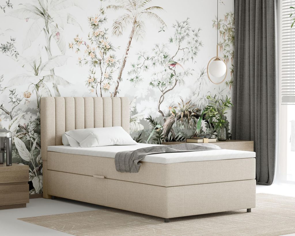 Boxspringbett 100x200 EVEREST, mit Topper, mit Bettkästen,  Produktbild 
