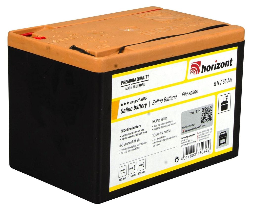 horizont RANGER SB 9 V Zink/Kohle Trockenbatterie, 55-90 Ah Produktbild 