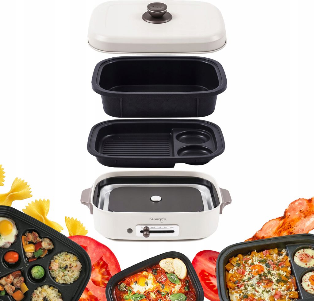 Multigrill Kuvings Elektryczny Ceramic Plus Kremowy Zdjęcie produktu 