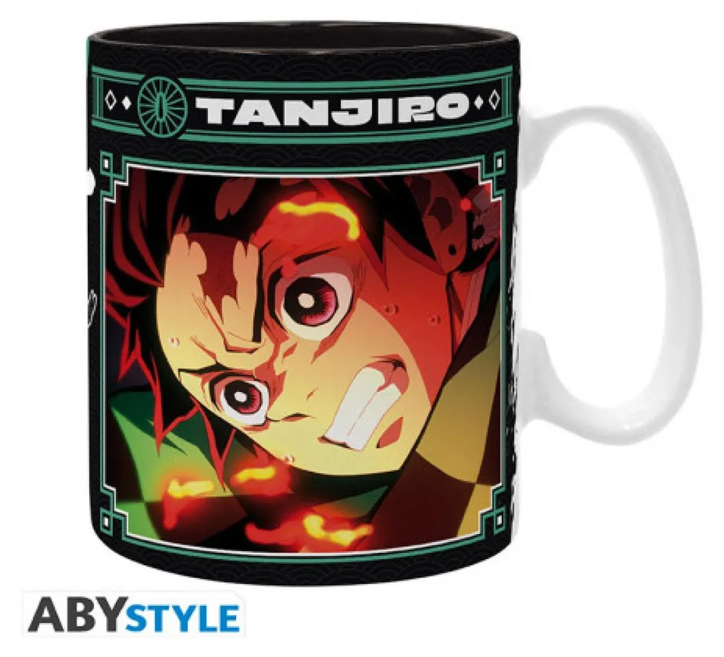 Idea Regalo Demon Slayer: Tazza Gigante Tanjiro Nero e Verde XXL - 5