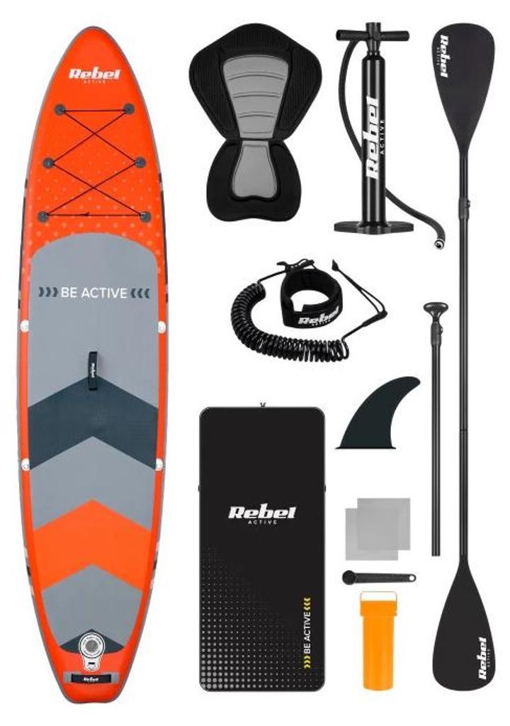Rebel RBA-4501 Paddleboard SUP mit Zubehör, 350 cm, 140 kg, Produktbild 