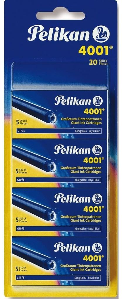 Pelikan Groáraum-Tintenpatronen 4001 GTP/5, k”nigsblau Immagine del prodotto 