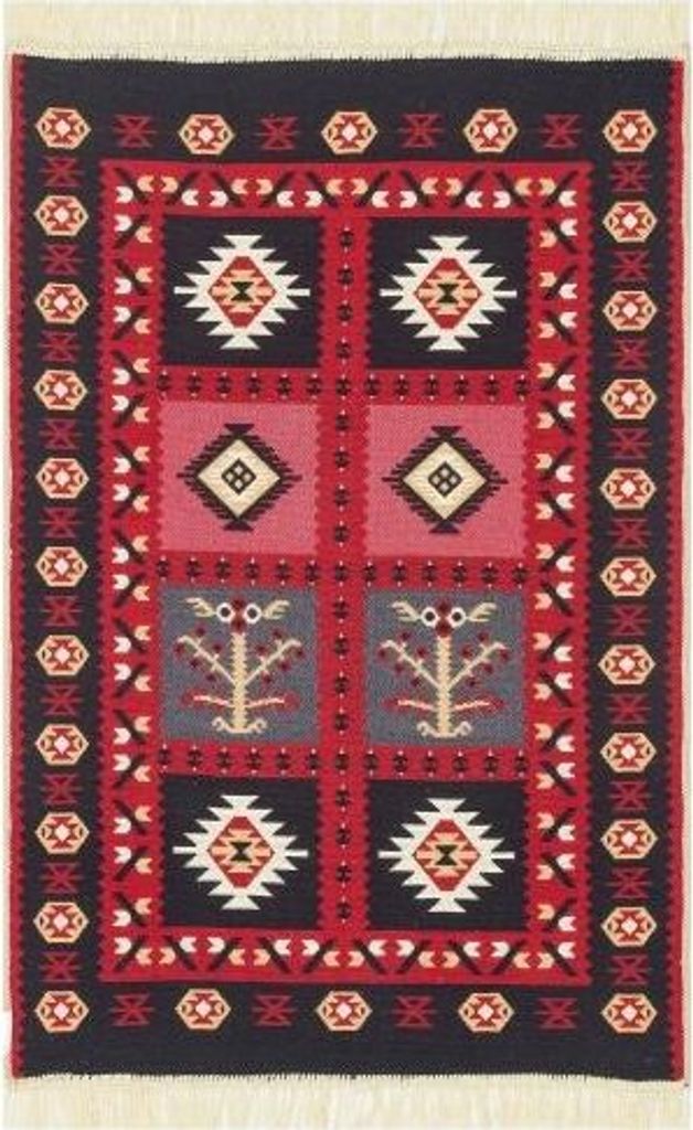 Kelim Arya 28 rosso (60x90 cm) Immagine del prodotto 