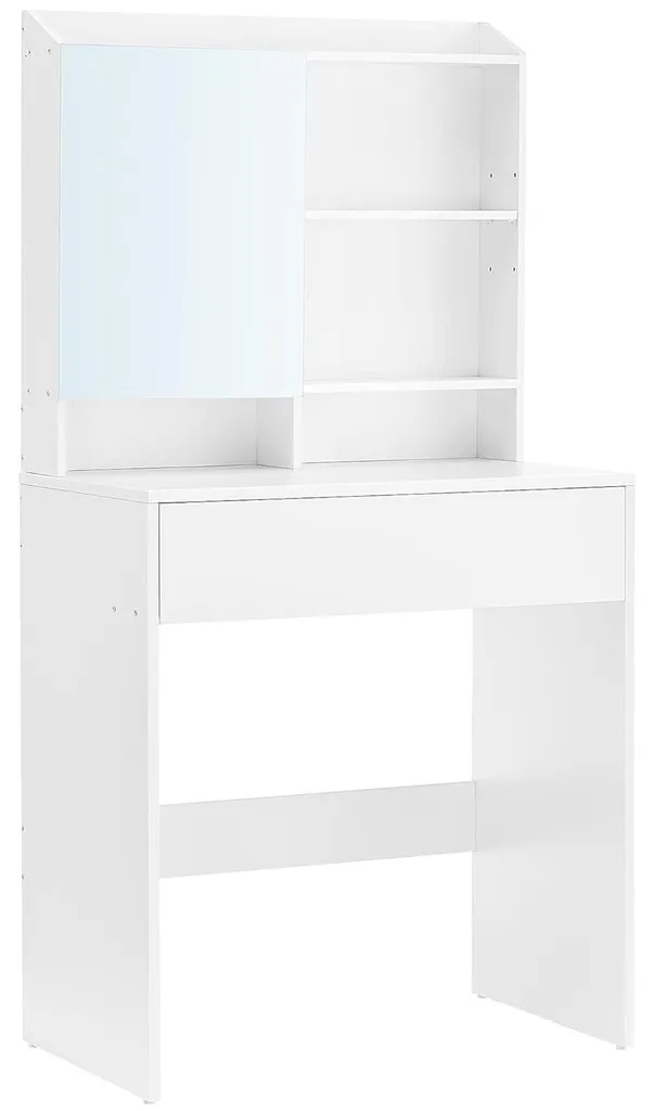 Coiffeuse Compacte Blanche 70cm pour Gagner de la Place et Tout Ranger