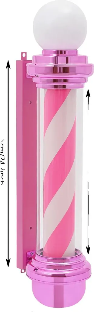 Signalétique lumineuse rose pour salon de coiffure, barre LED rotative pro