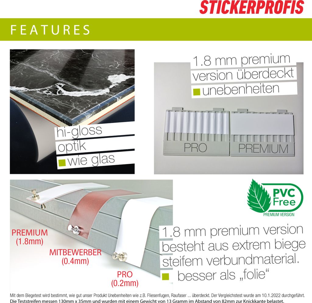 Küchenrückwand „PLANKEN“ Selbstklebend – 1.8mm Stark, Hitzebeständig, Für Alle Untergründe!
