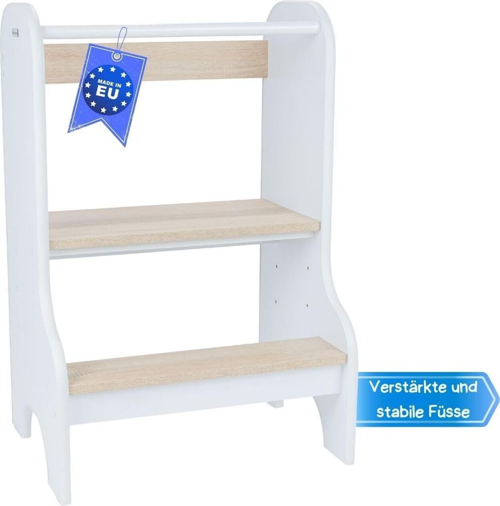 Love Gifts Lernturm für Kinder mit Kippschutz und höhenverstellbar, Learning Tower mit sicheren Kanten, Küchenhelfer & Lernturm ab 1 Jahr