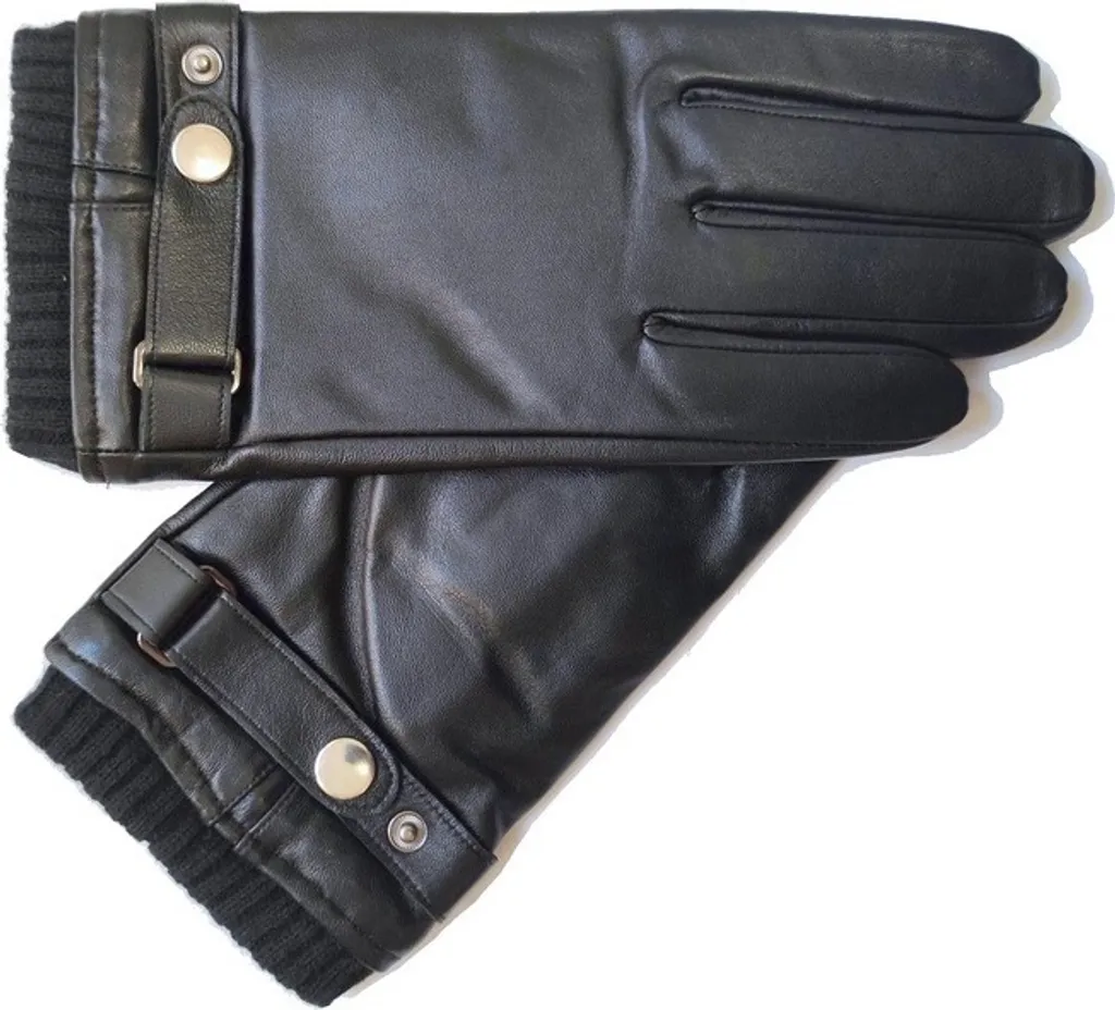 Guanti Invernali in Pelle per Guida e Outdoor - Neri Taglia M - 2