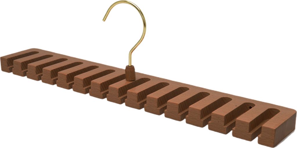 Gürtelhalter aus Holz, 2-in-1-Design, 14 Schlitze, platzsparend, umweltfreundlich, multifunktionaler Gürtel-Organizer für den Schrank