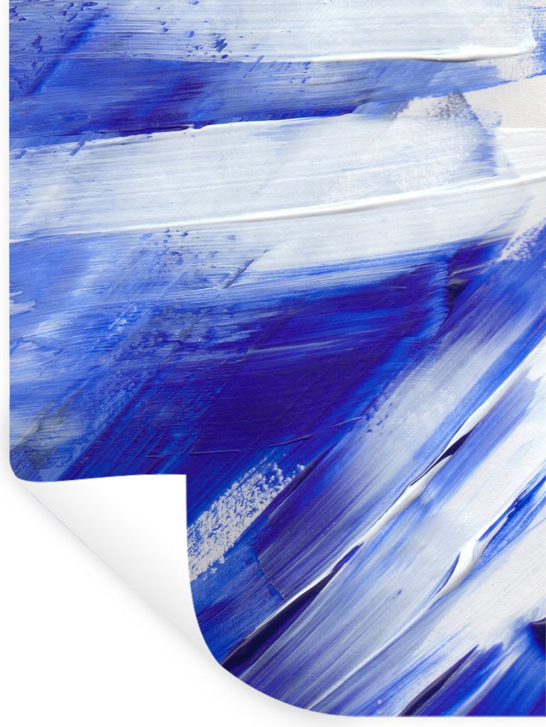 MuchoWow Wandtattoo Wandsticker Wandaufkleber Farbe - Design - Blau 30x40 cm Selbstklebend und Repositionierbar - Sticker - Dekorfolie