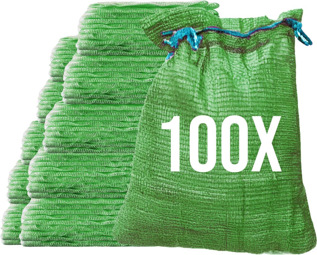 Bazko 100 sacs raschel 42x60cm 15kg | vert | Sacs en filet Image du produit 