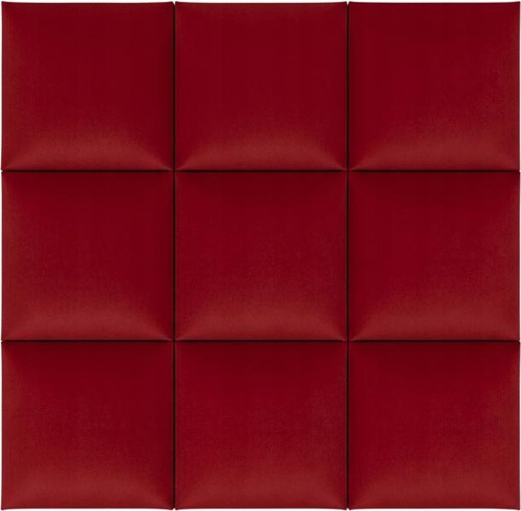 Komvortowy | Polsterpaneel | Wandkissen Velours Rot 30x30 Produktbild 