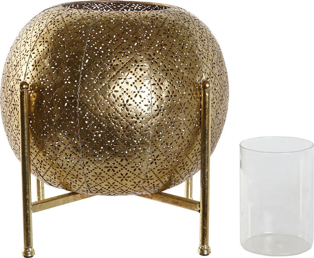 Chandelier Centre de Table Or et Cristal Home ESPRIT Design Chic 29cm