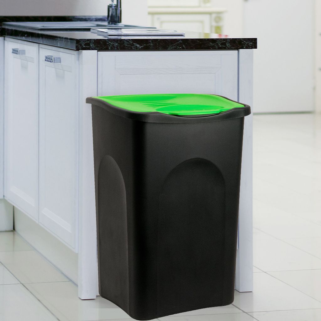 Corbeille de tri sélectif Stefanplast, 50 L, EcoGreen, Image du produit 