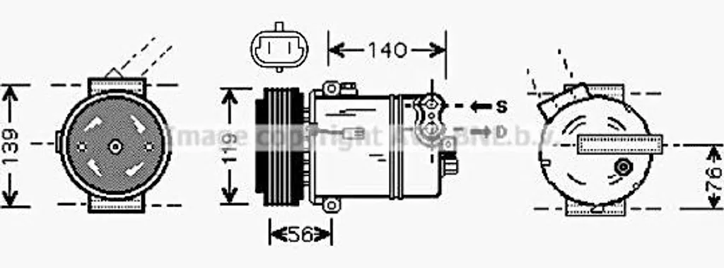 Compresseur Climatisation AVA OLAK463 Haute Performance OE 13191996 Fiable