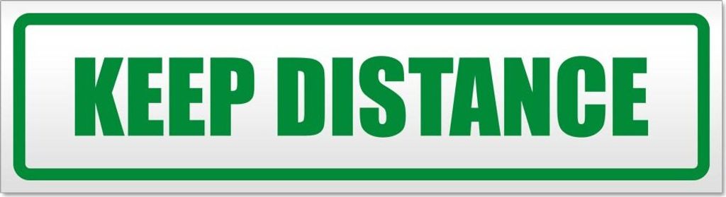 Keep Distance Magnetschild Schild magnetisch