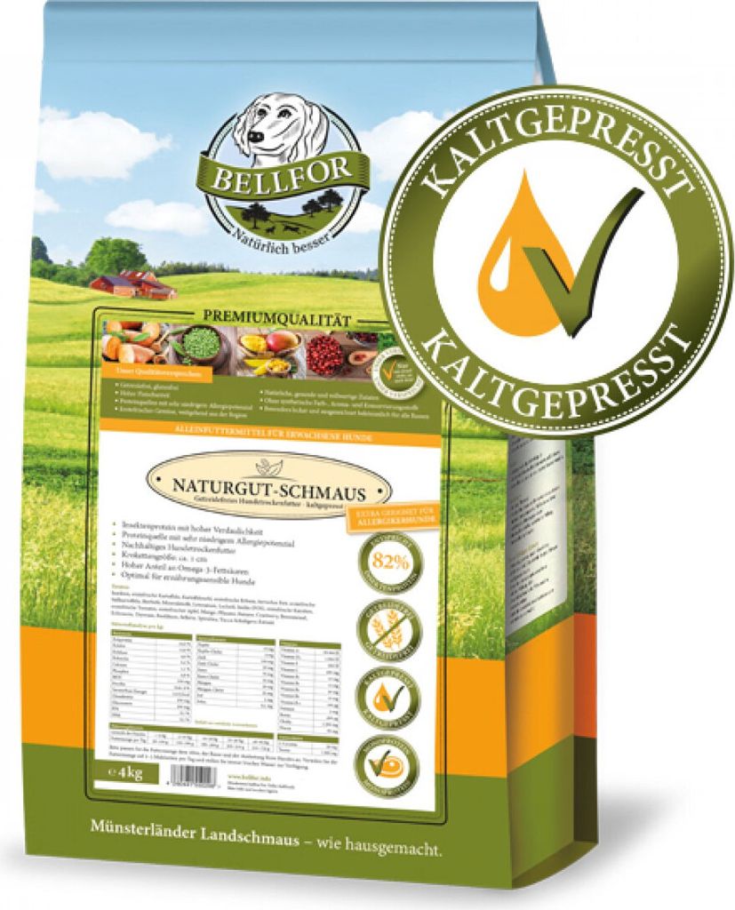 Bellfor Naturgut-Schmaus Kaltgepresst Trockenfutter für Produktbild 