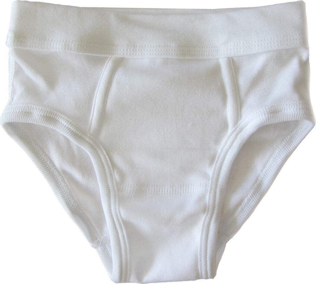 HERMKO 2840 Jungen Slip mit Weichbund aus reiner Baumwolle, Farbe:weiß, Größe:152