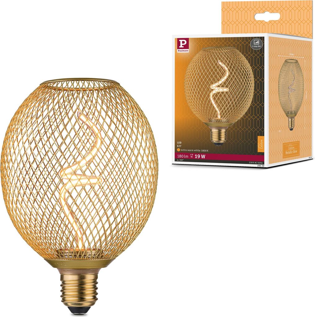 Paulmann Metallic Glow Standard 230V LED Globe Produktbild 