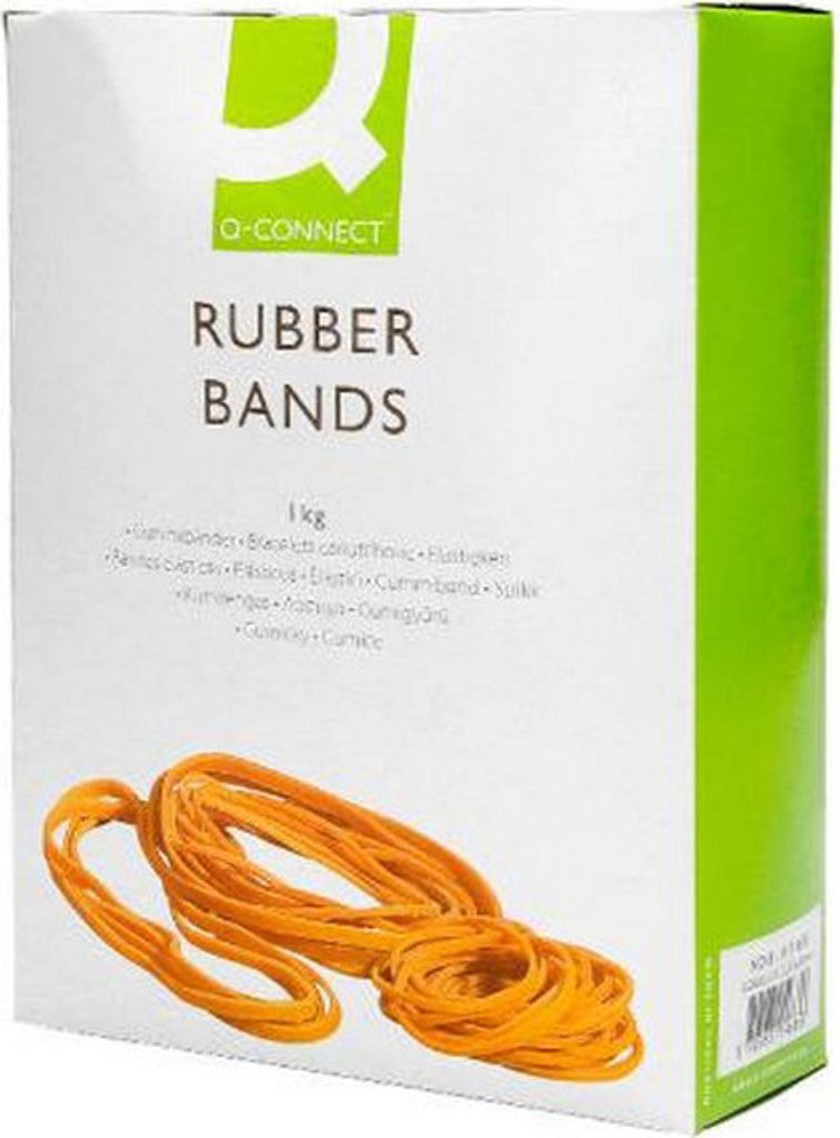 Q-connect N12 1kg 120x2 Mm Gummibänder Braun Braun One Size
