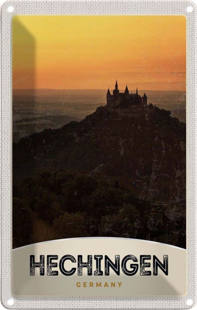 vianmo Blechschild 18x12 cm Hechingen Burg Hohenzoller Bildmotiv Reisemotiv Abenteuer Reisen Urlaub