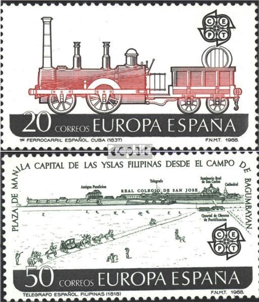 Briefmarken Spanien 1988 Mi 2828-2829 (kompl.Ausg.) Produktbild 