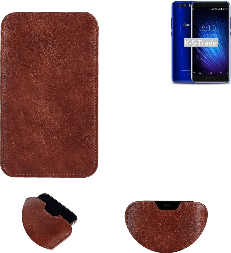 K-S-Trade Schutzhülle Handyhülle kompatibel mit Blackview P6000 Handytasche Kunstleder Sleeve in braun