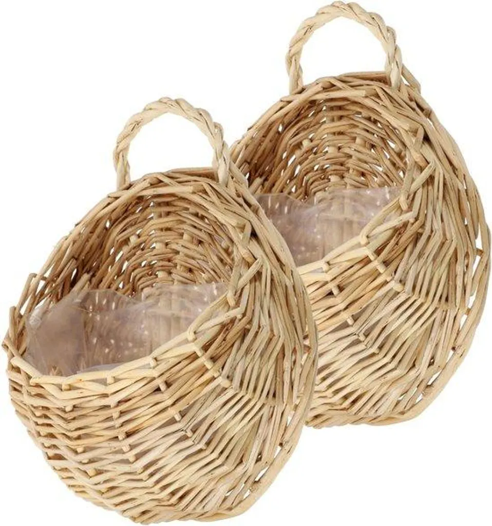 Panier suspendu en rotin naturel pour fleurs et légumes ø 30 cm