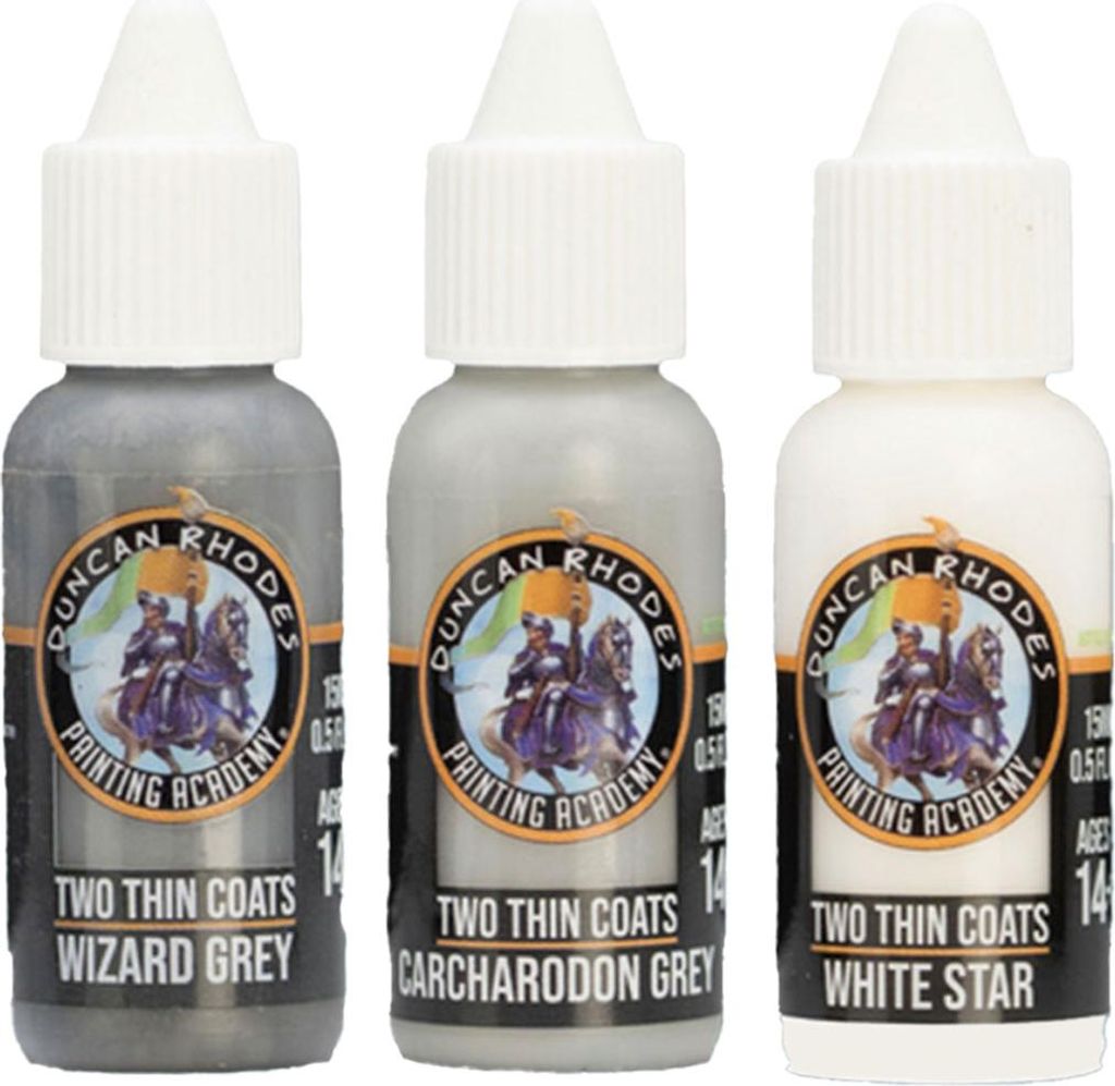 Two Thin Coats Acryl Miniaturenfarben (Wave 1) Triads Grey/White - 3 x 15 ml