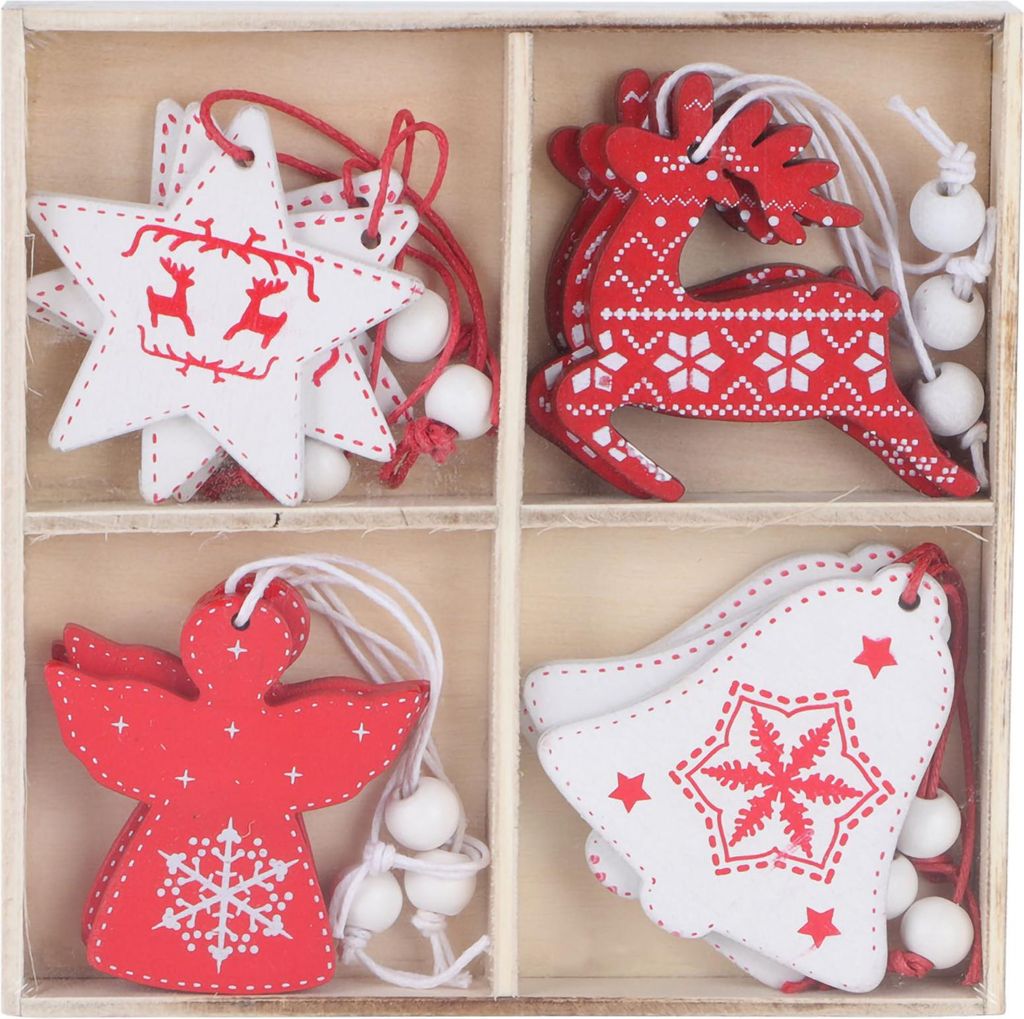 12pcs Weihnachtsdekoration Baum Hanging Anhänger Home Party Weihnachten kleine Ornament