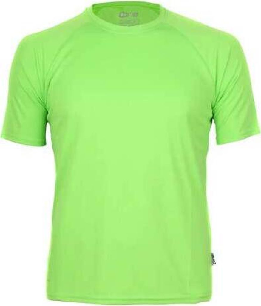 CONA SPORTS CS01 | Herren Sport T-Shirt Rainbow + - - Farbe: Lime - Größe: M