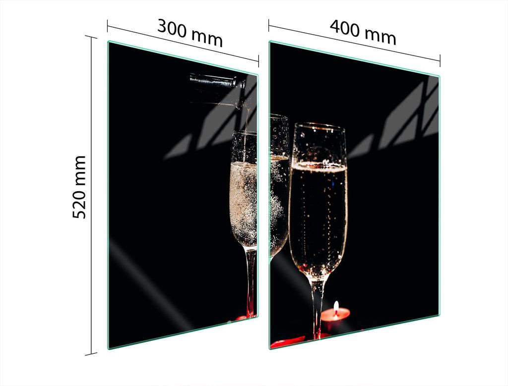 Glasschutzplatte Für Herd 70X52 Wein