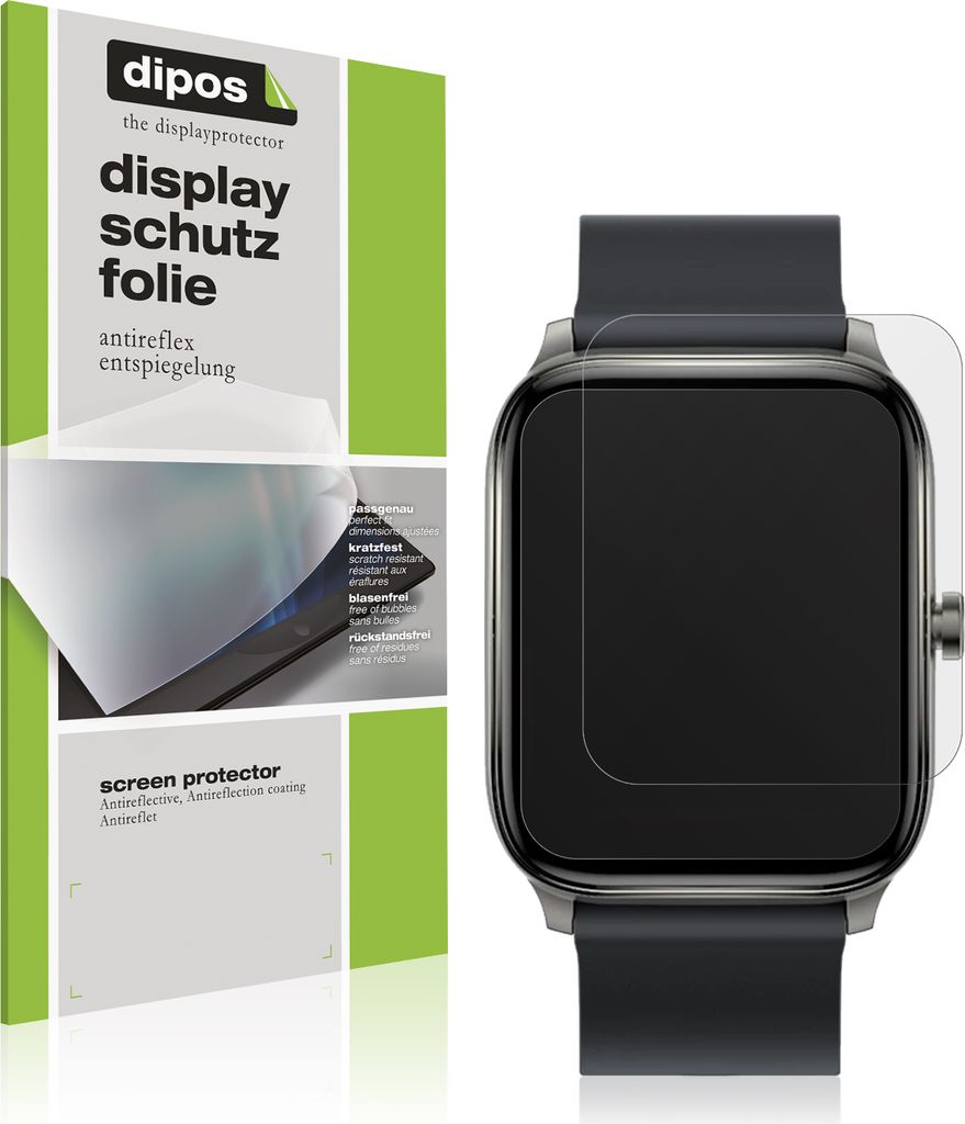 1x Schutzfolie für Haylou GST Smartwatch matt Displayschutzfolie Folie Display Schutz dipos