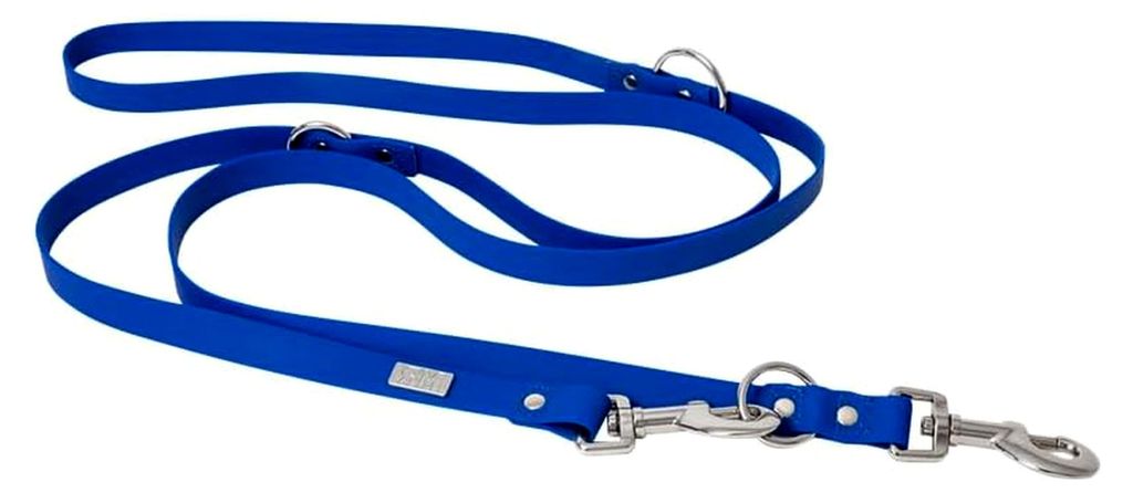 Hundeleine SoftVinyl 19mm breit Kobaltblau 2,30m lang – Wasser- und schmutzabweisend – Robuste Leine aus weichem PVC für Hunde – Pflegeleich...