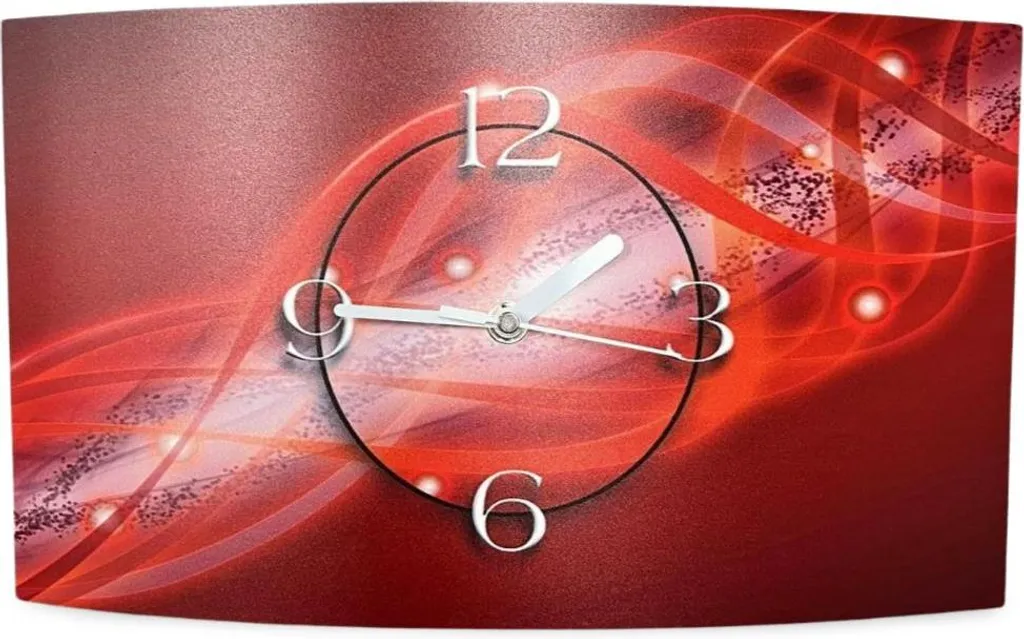Horloge murale design dixtime 3D-0113 abstraite rouge et orange 60cm
