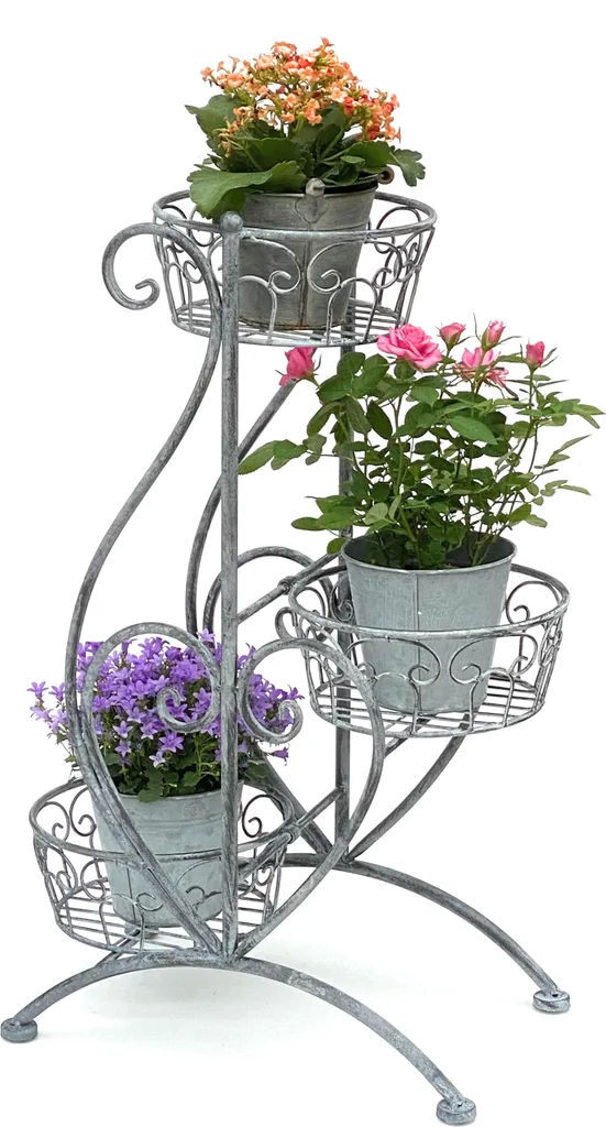 Colonne à plantes grise pour optimiser vos angles de pièces 75cm