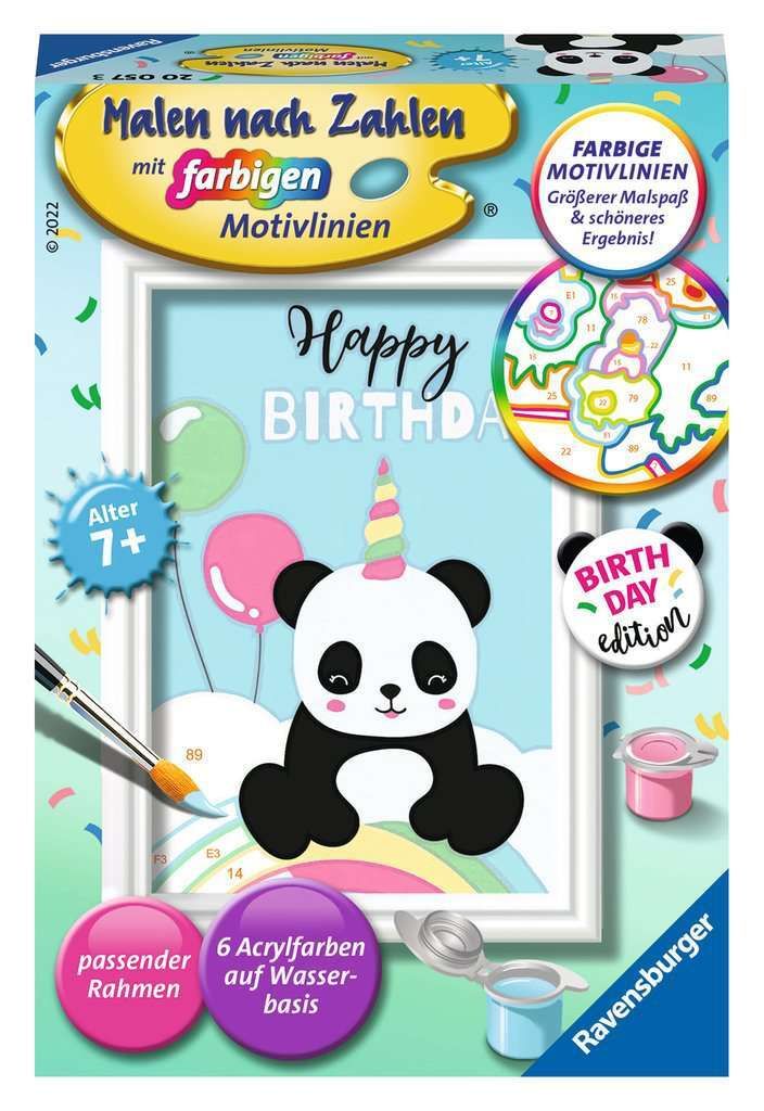 Ravensburger Malen nach Zahlen 20057 - Happy Birthday - Kinder ab 7 Jahren