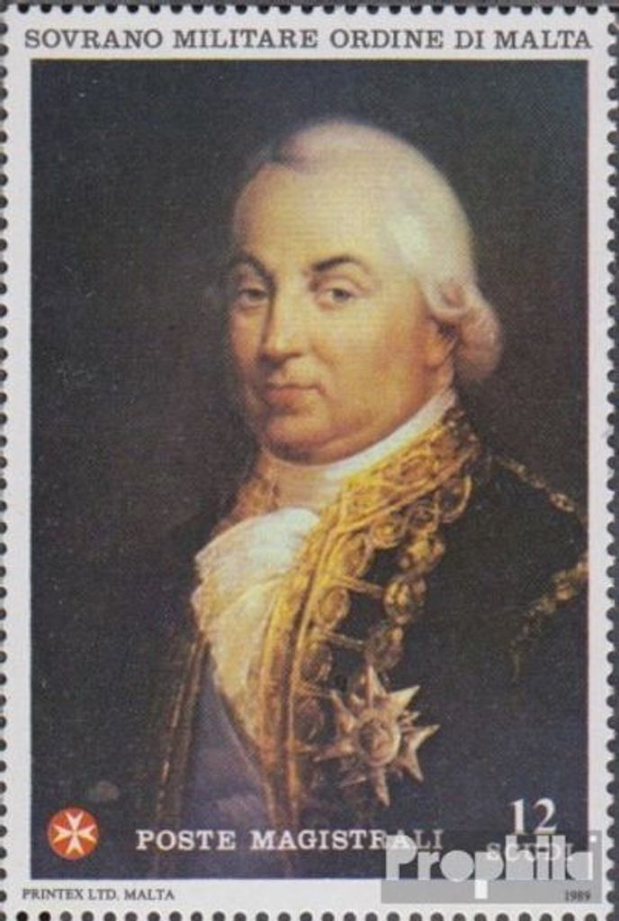 Briefmarken Malteserorden (SMOM) 1989 Mi Kat-Nr.: 371 (kompl.Ausg.) postfrisch Pierre André de Suffren de Saint-Tropez