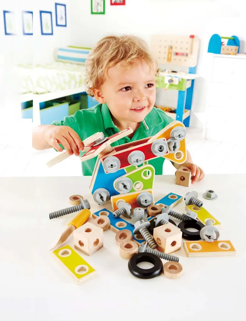 Jeu de Construction en Bois Hape Early Explorer Bauset-Groß E3081 - 8