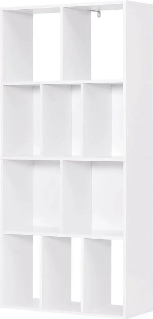 Bibliothèque moderne blanche style industriel à plusieurs compartiments - 3