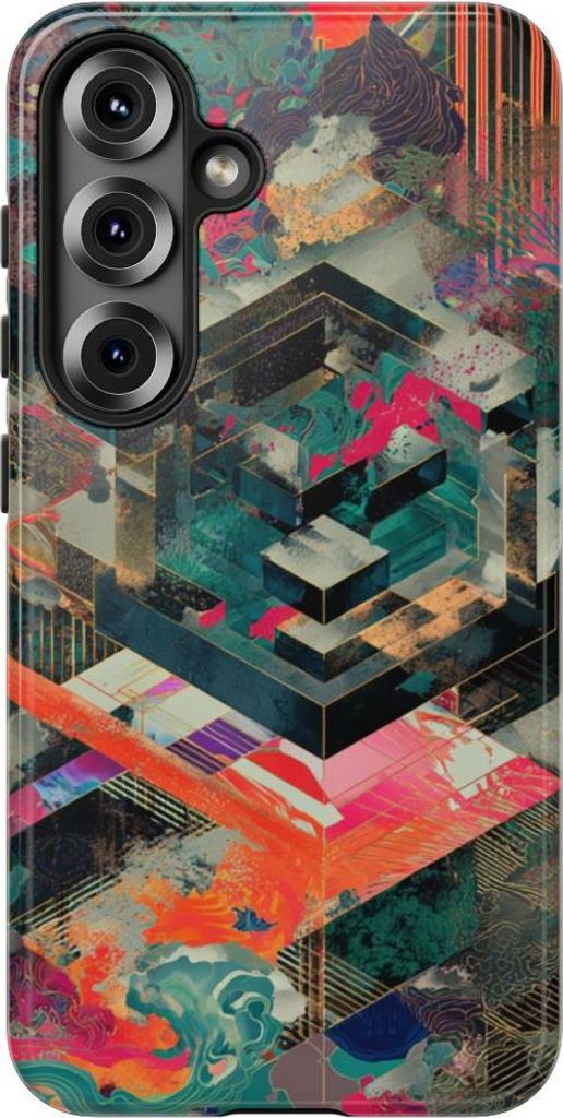 Bunte geometrische Kunst – Hülle Kompatibel mit Samsung Galaxy S25