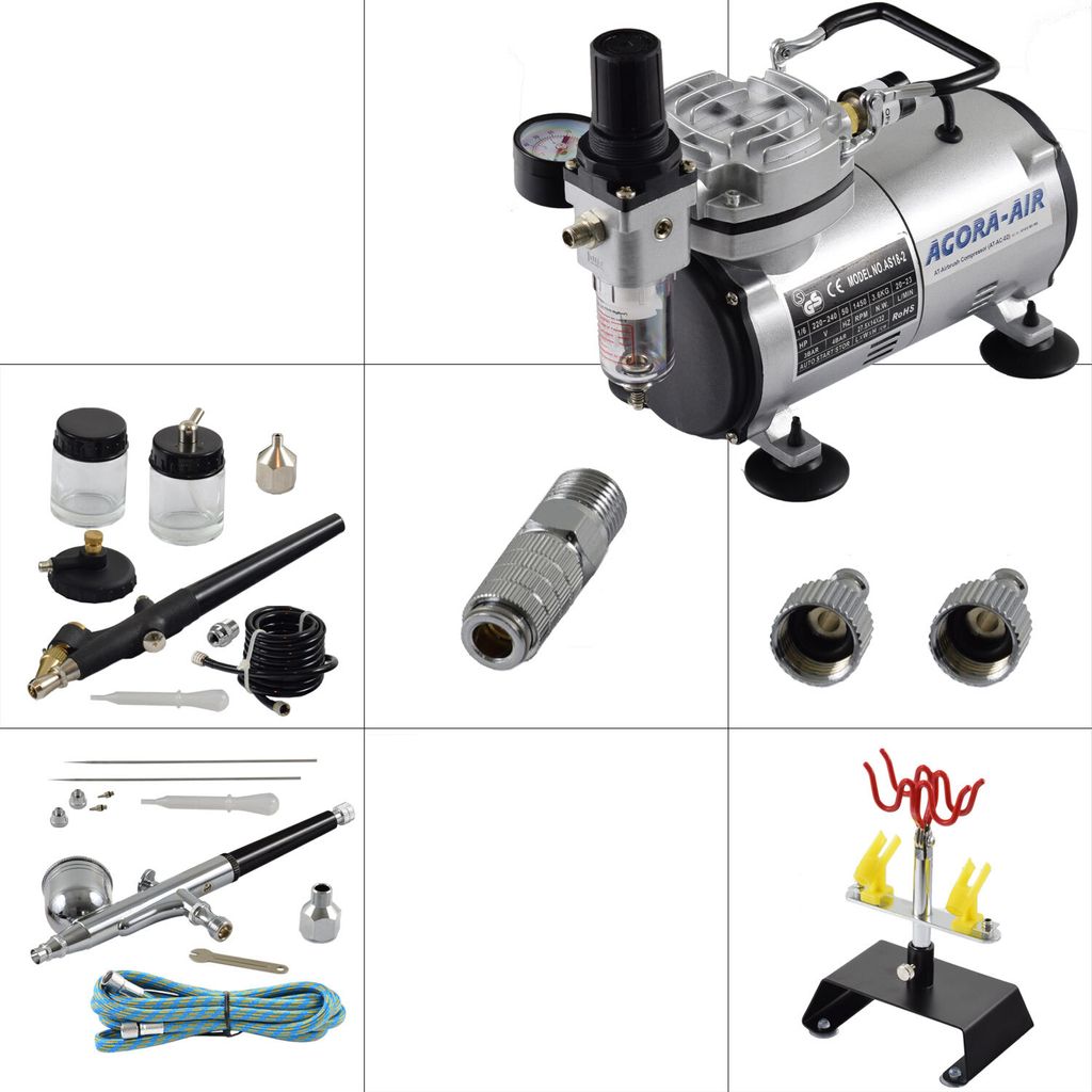 Agora-Tec Airbrush Komplett-Set EXPERT IV.1