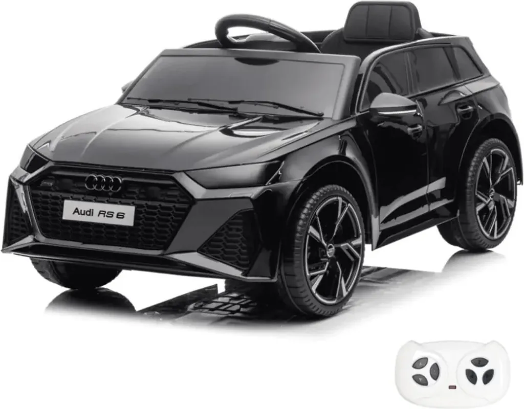 Audi RS6 Enfant 12V avec Siège Cuir, Pneus EVA et Télécommande Parentale