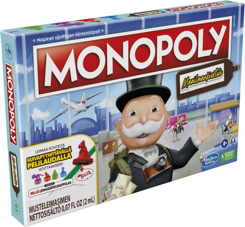 Monopoly Tournée Mondiale jeu éducatif finnois pour soirée amie
